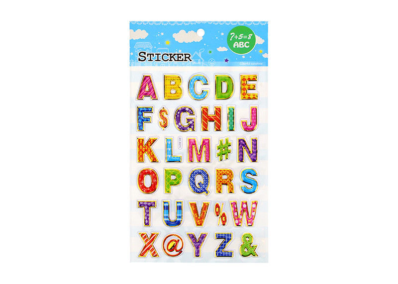 Small Fancy Children Alphabet Sticker Hostamping Professinal Customized